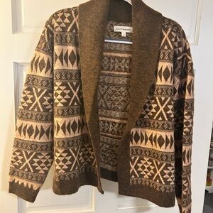 Lucky Brand Brown Patterned  Sweater L